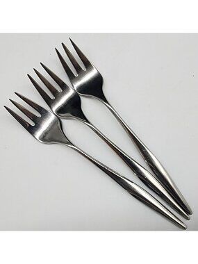 Vintage 1847 Rogers Bros. Youth Pattern Stainless Steel Salad Forks Lot of 3